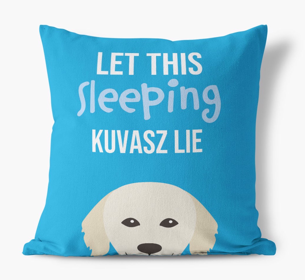 Let This Sleeping {breedShortName} Lie: Personalised Canvas Cushion