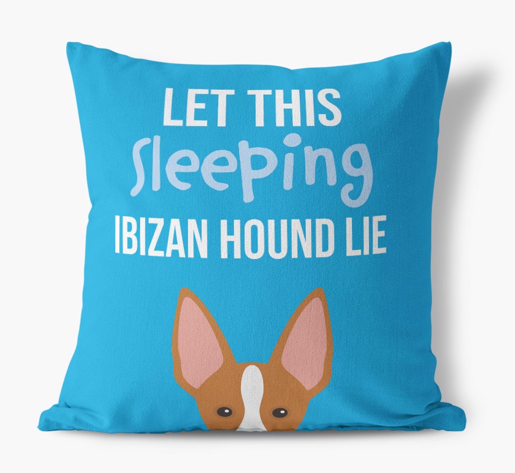 Let This Sleeping {breedShortName} Lie: Personalised Canvas Cushion