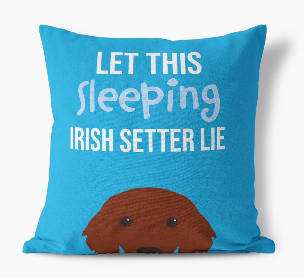 Let This Sleeping {breedShortName} Lie: Personalized Canvas Pillow