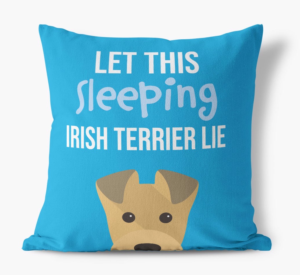 Let This Sleeping {breedShortName} Lie: Personalised Canvas Cushion