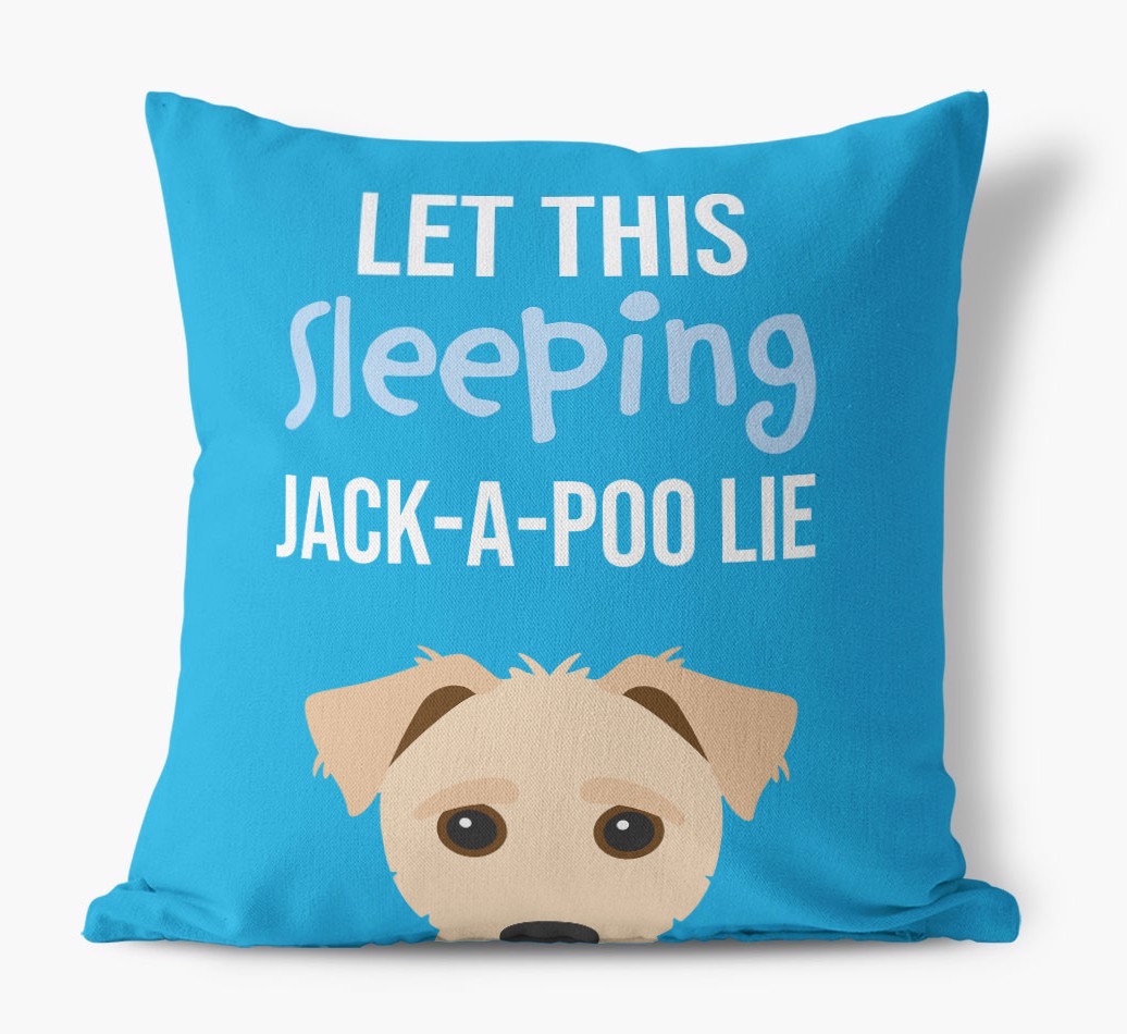 Let This Sleeping {breedShortName} Lie: Personalised Canvas Cushion