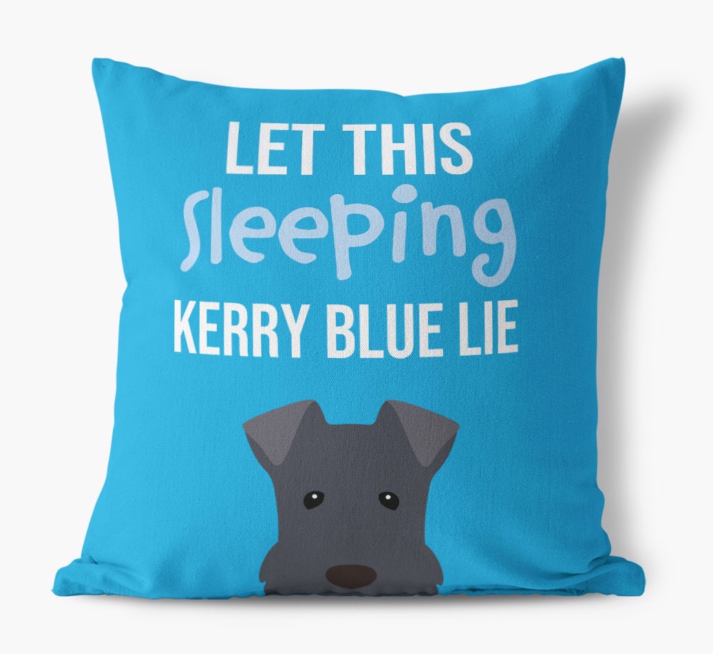 Let This Sleeping {breedShortName} Lie: Personalised Canvas Cushion