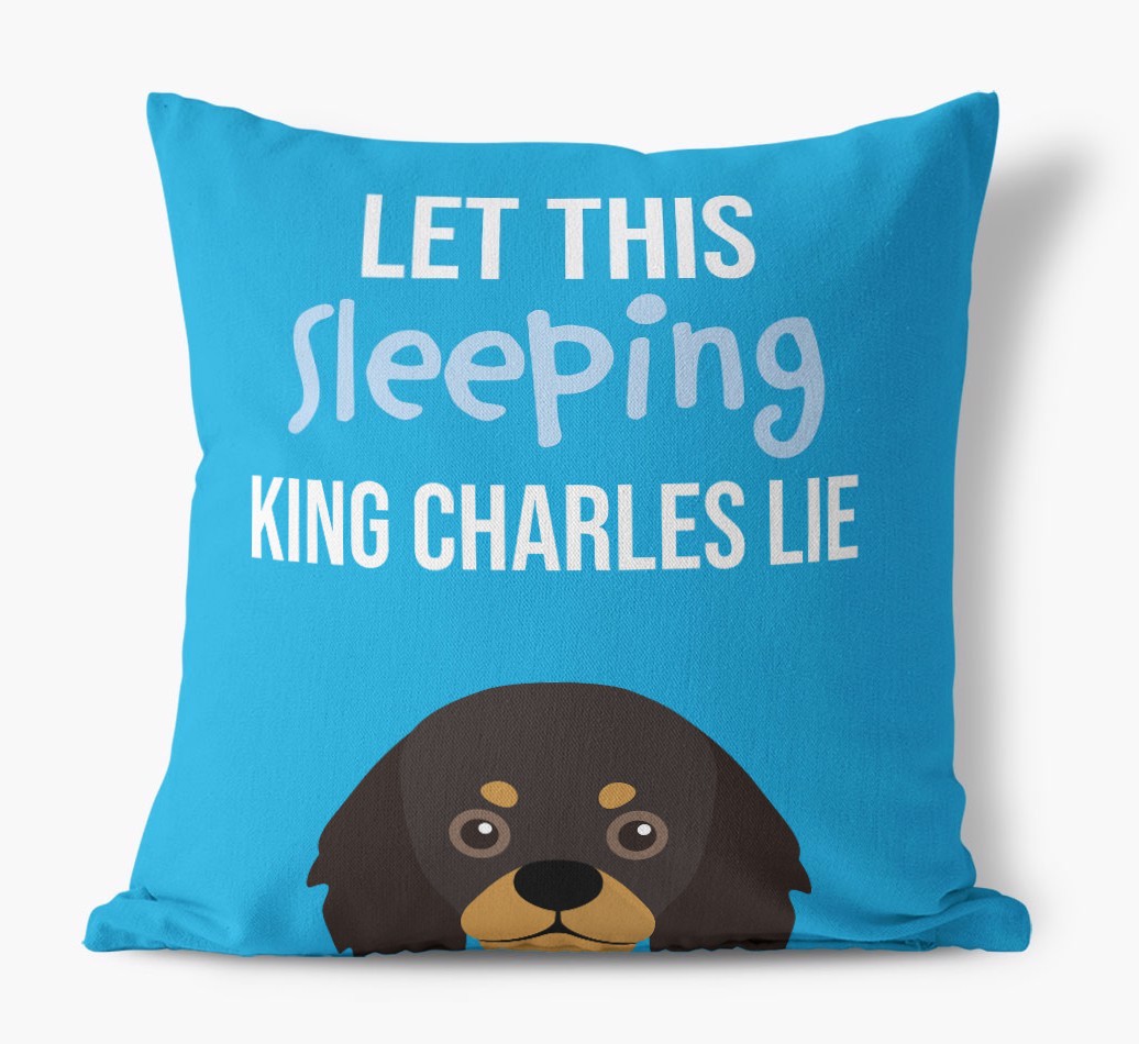 Let This Sleeping {breedShortName} Lie: Personalised Canvas Cushion