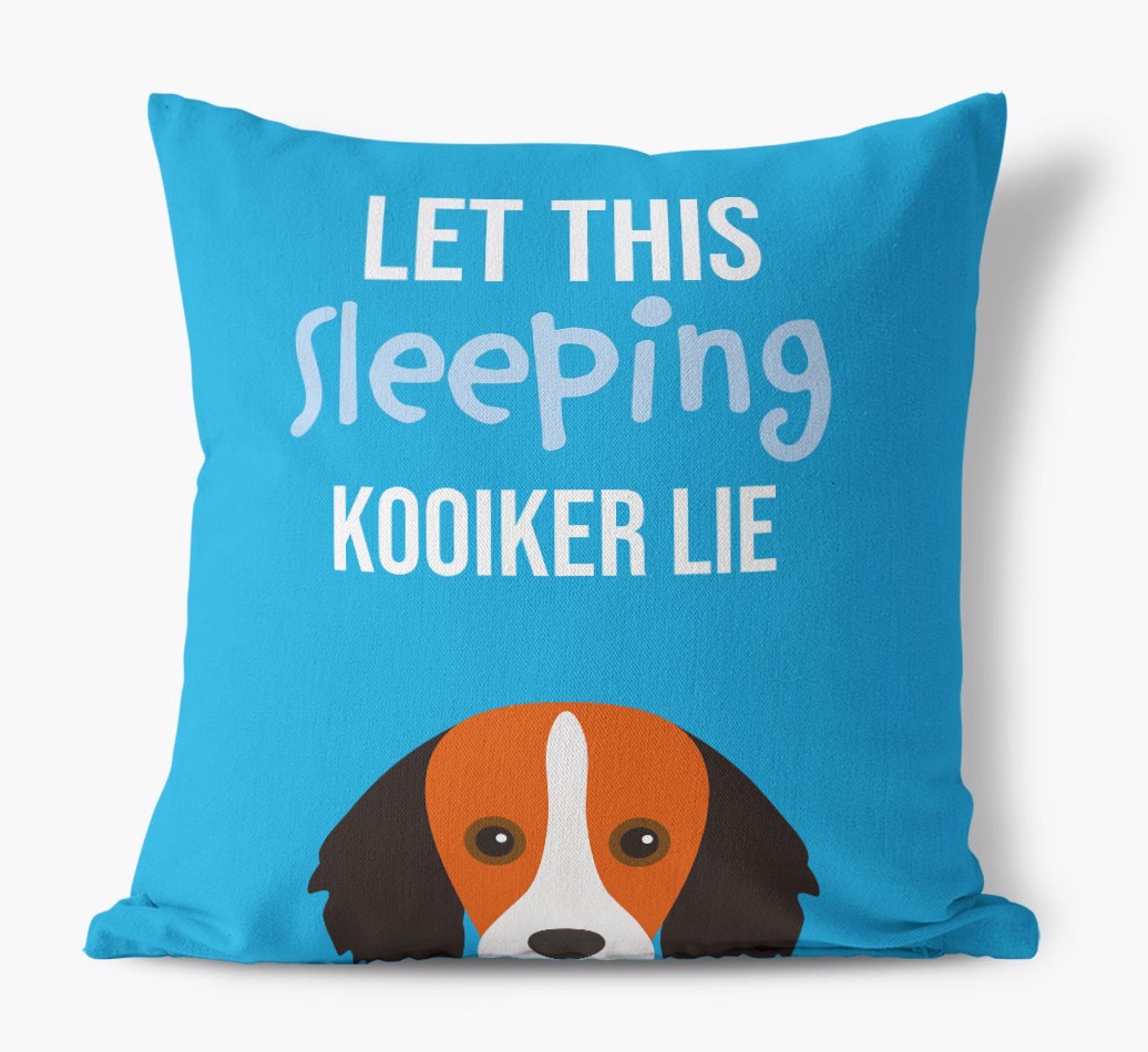 Let This Sleeping {breedShortName} Lie: Personalised Canvas Cushion