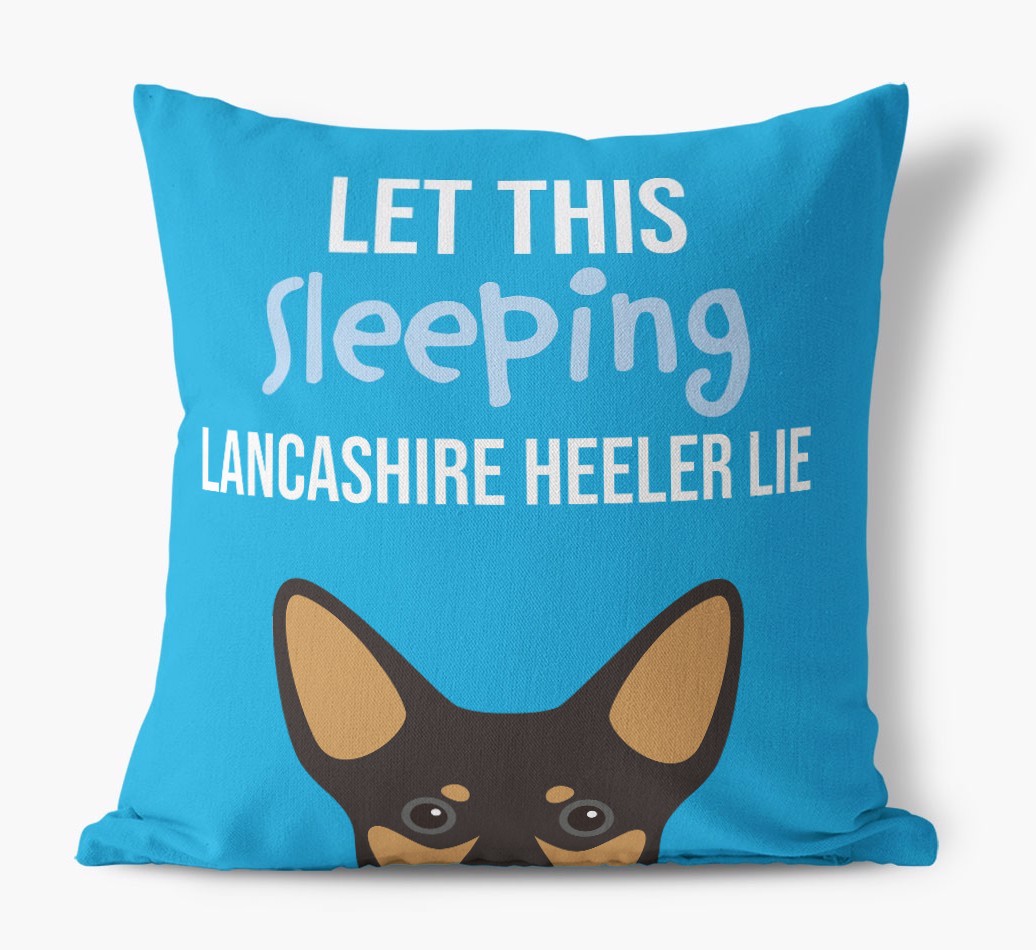 Let This Sleeping {breedShortName} Lie: Personalised Canvas Cushion