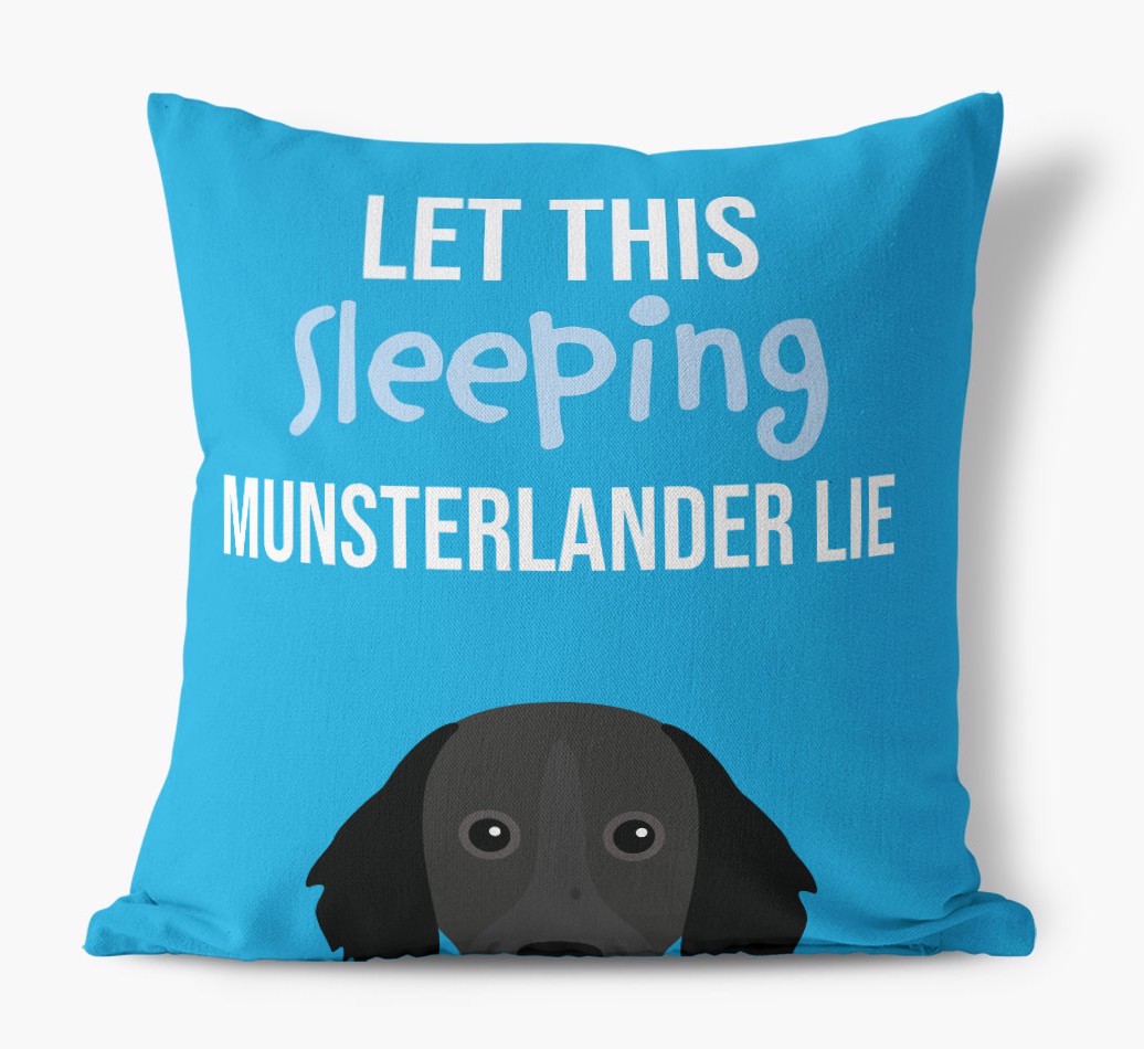 Let This Sleeping {breedShortName} Lie: Personalised Canvas Cushion