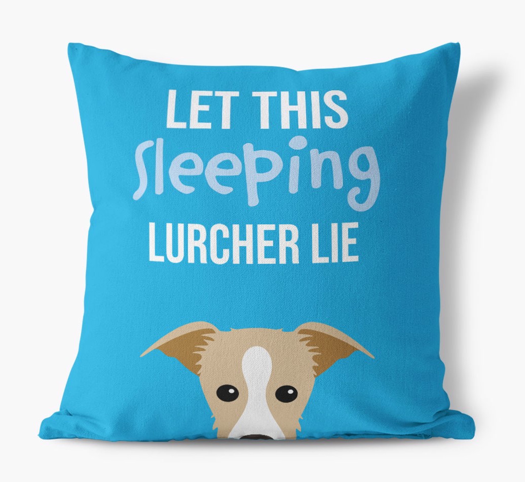 Let This Sleeping {breedShortName} Lie: Personalised Canvas Cushion
