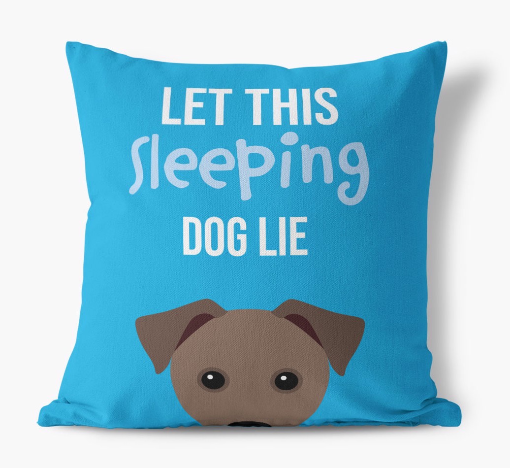 Let This Sleeping {breedShortName} Lie: Personalised Canvas Cushion
