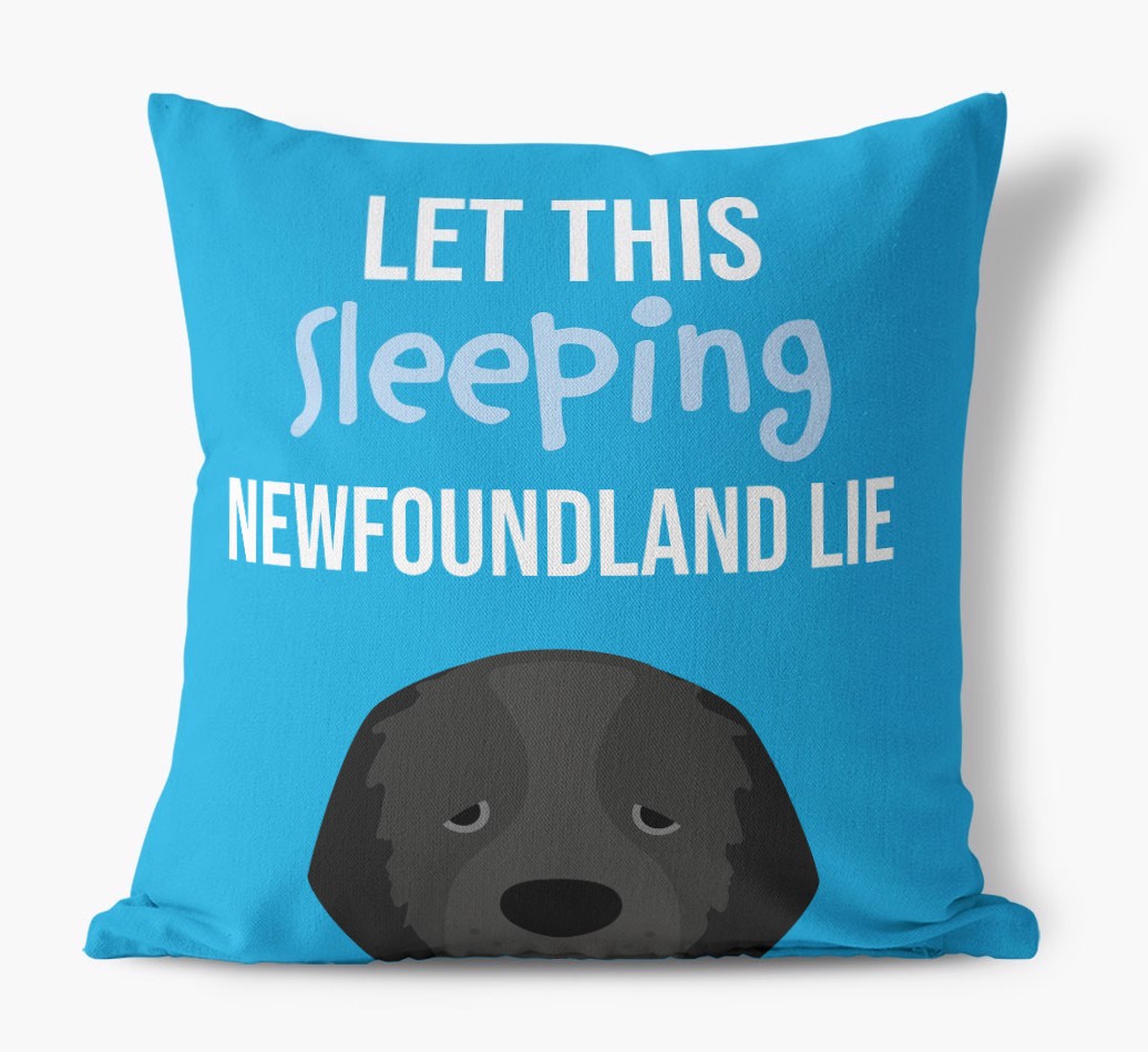 Let This Sleeping {breedShortName} Lie: Personalised Canvas Cushion