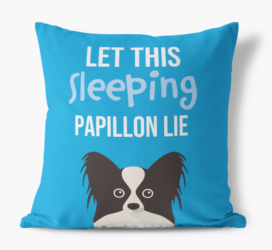 Let This Sleeping {breedShortName} Lie: Personalised Canvas Cushion