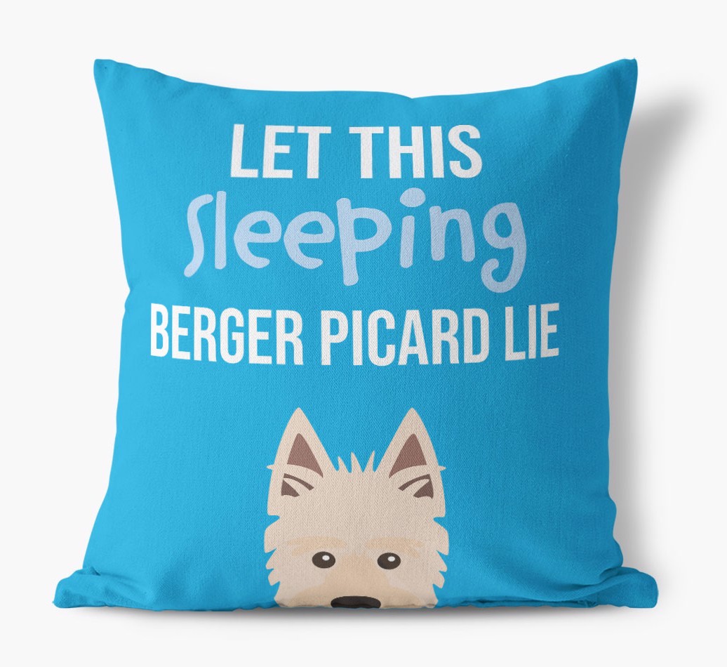 Let This Sleeping {breedShortName} Lie: Personalised Canvas Cushion