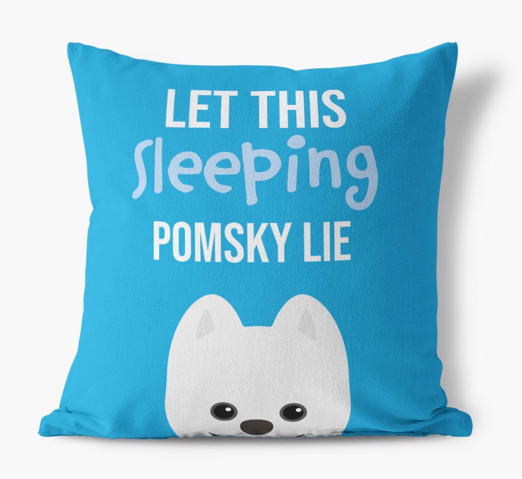 Let This Sleeping {breedShortName} Lie: Personalized Canvas Pillow