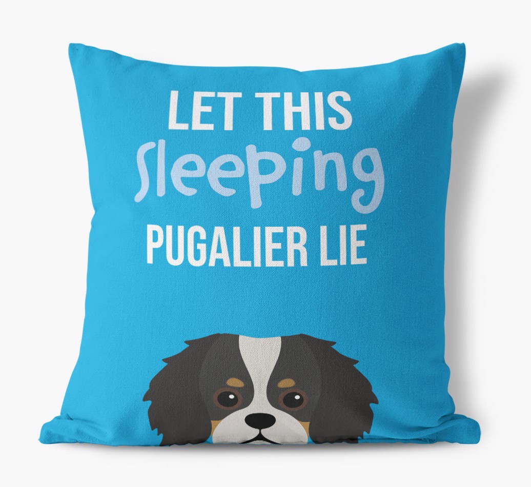 Let This Sleeping {breedShortName} Lie: Personalised Canvas Cushion