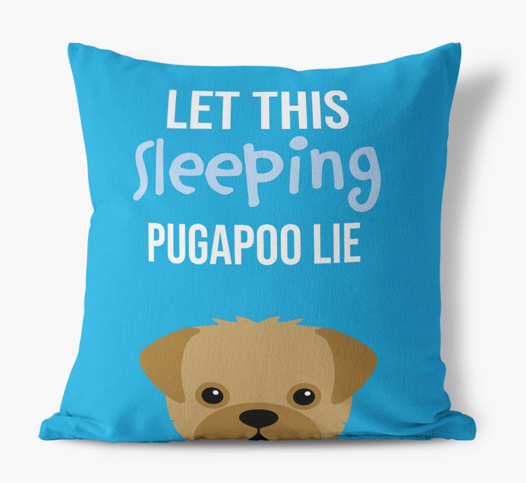 Let This Sleeping {breedShortName} Lie: Personalised Canvas Cushion