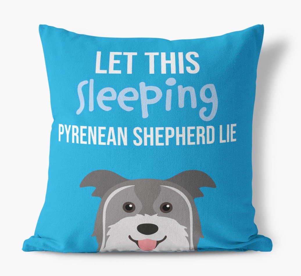 Let This Sleeping {breedShortName} Lie: Personalised Canvas Cushion