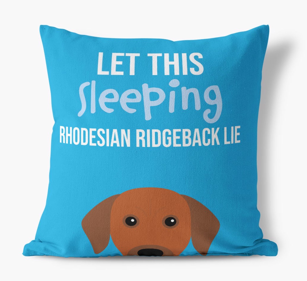 Let This Sleeping {breedShortName} Lie: Personalised Canvas Cushion