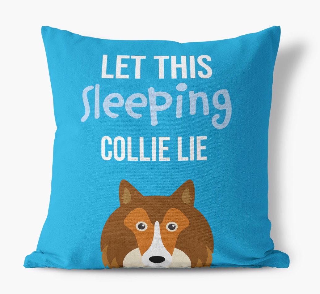 Let This Sleeping {breedShortName} Lie: Personalised Canvas Cushion