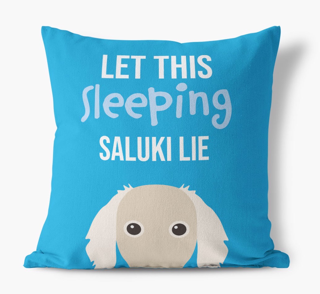 Let This Sleeping {breedShortName} Lie: Personalized Canvas Pillow