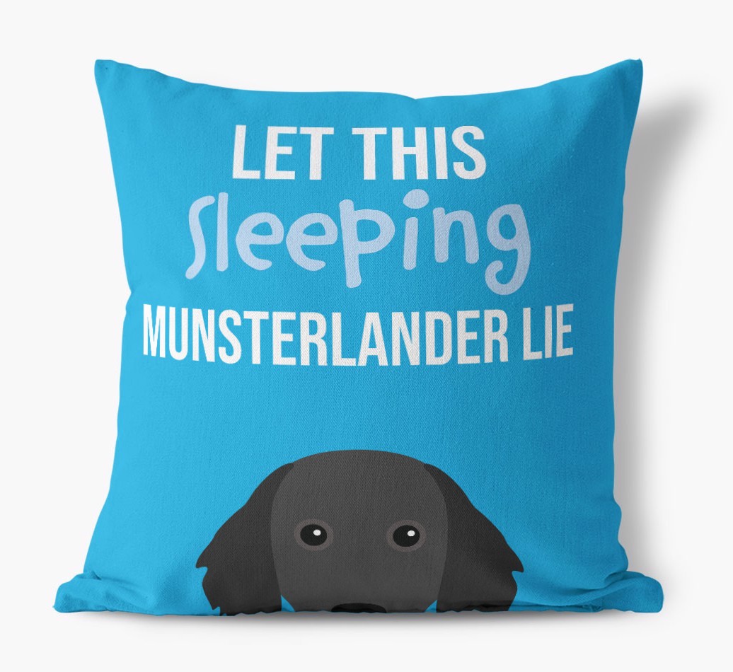 Let This Sleeping {breedShortName} Lie: Personalised Canvas Cushion