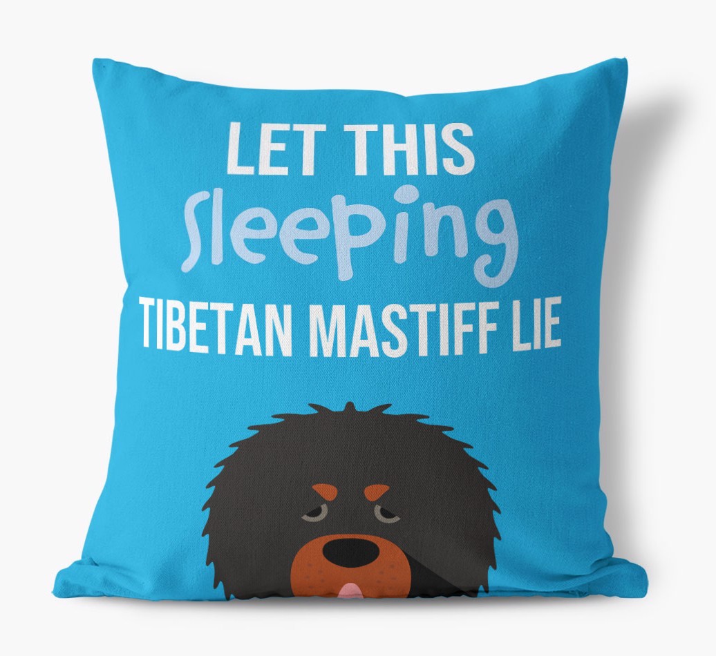 Let This Sleeping {breedShortName} Lie: Personalised Canvas Cushion