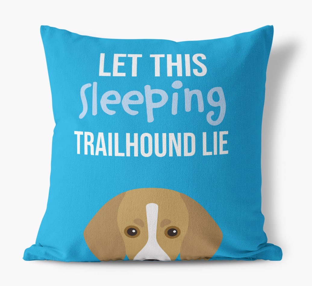 Let This Sleeping {breedShortName} Lie: Personalized Canvas Pillow