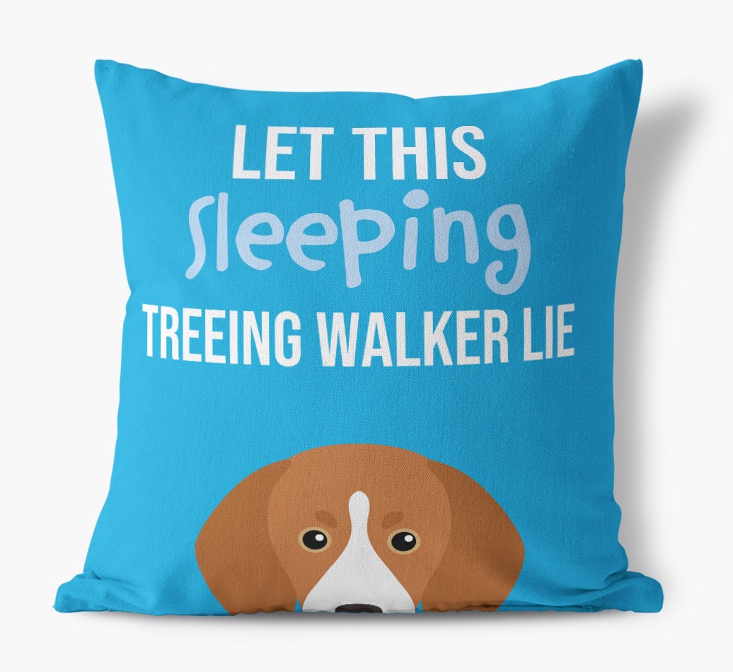 Let This Sleeping {breedShortName} Lie: Personalised Canvas Cushion