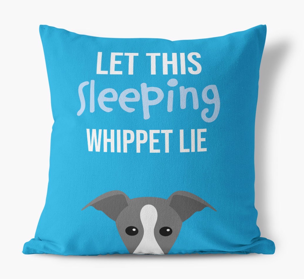 Let This Sleeping {breedShortName} Lie: Personalised Canvas Cushion