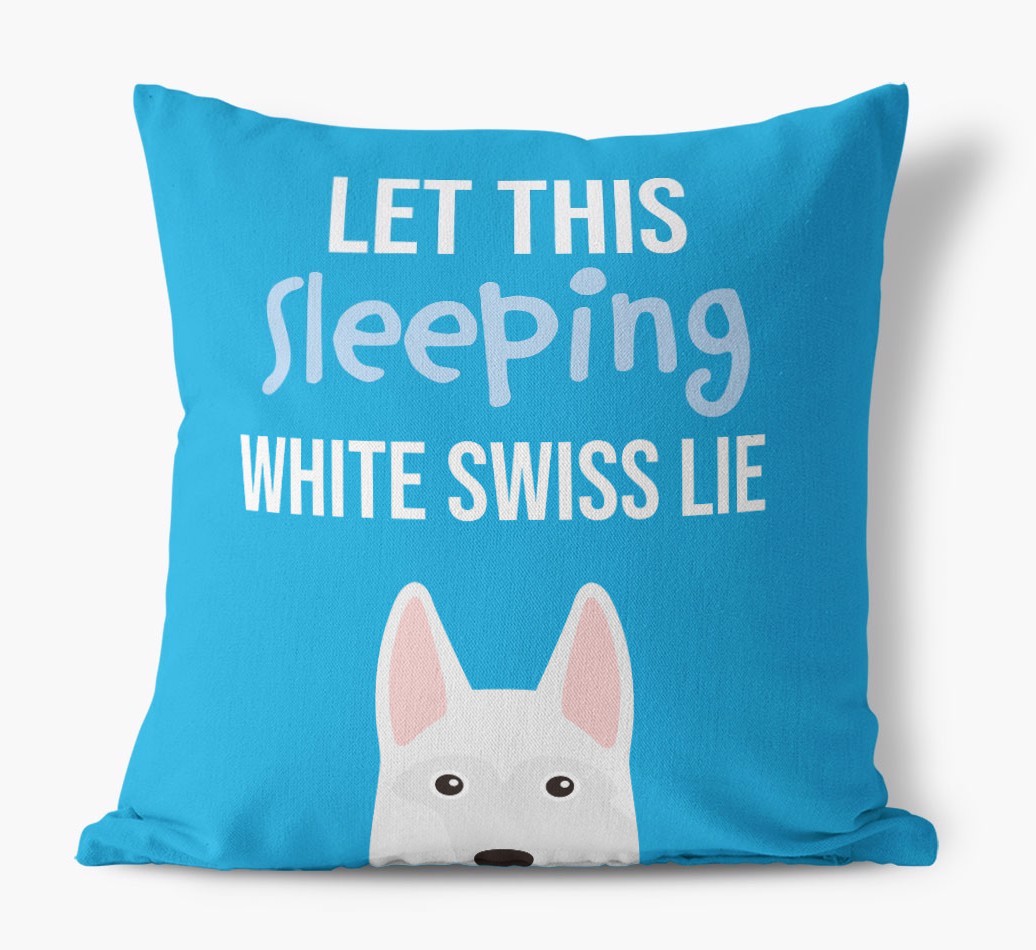 Let This Sleeping {breedShortName} Lie: Personalized Canvas Pillow