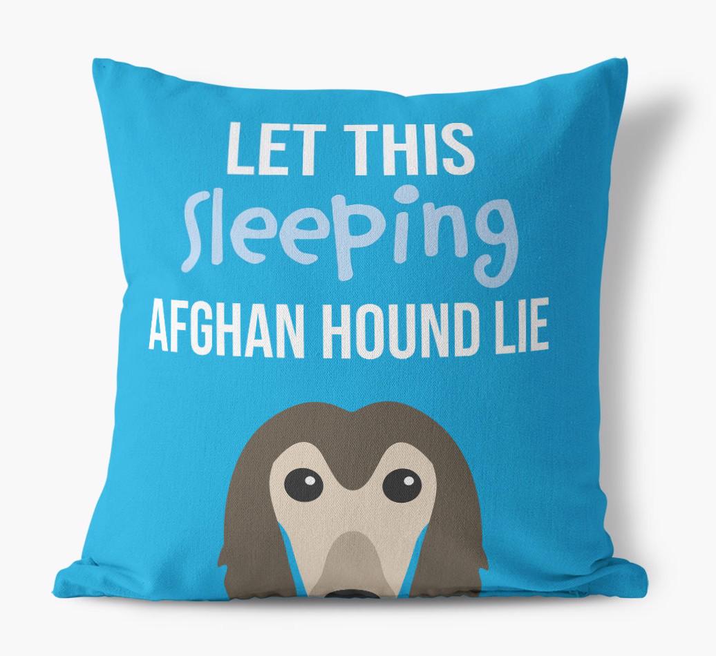 Let This Sleeping {breedShortName} Lie: Personalized Canvas Pillow