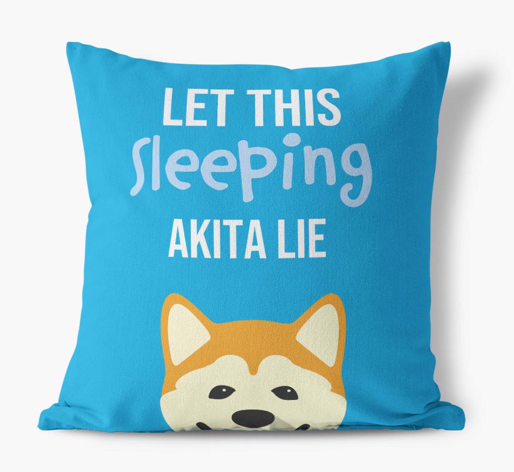 Let This Sleeping {breedShortName} Lie: Personalized Canvas Pillow