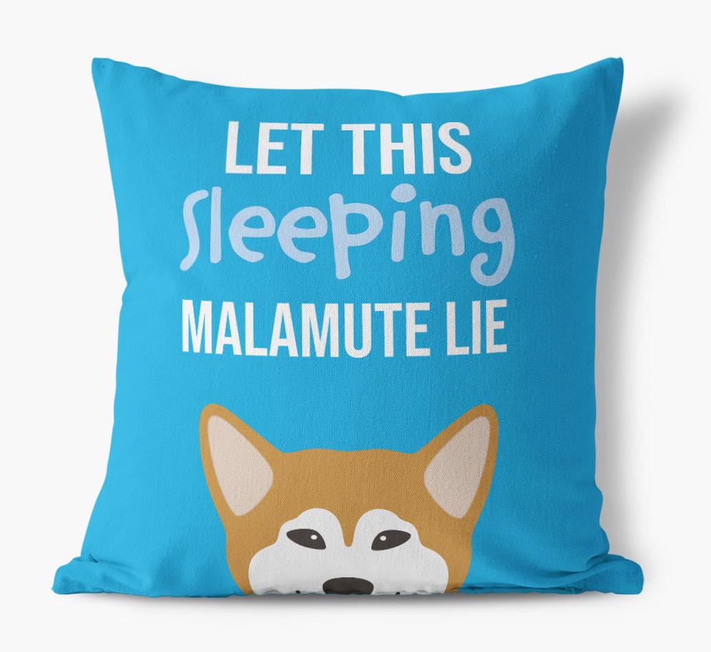 Let This Sleeping {breedShortName} Lie: Personalized Canvas Pillow