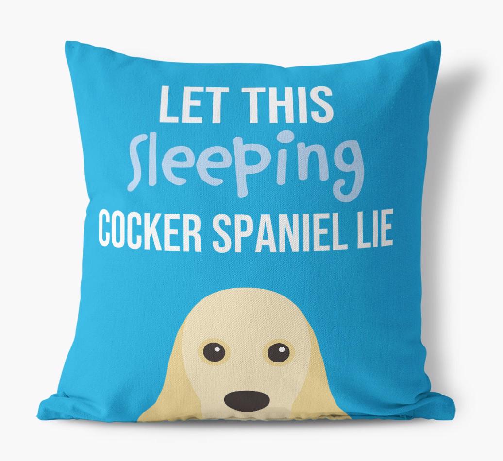 Let This Sleeping {breedShortName} Lie: Personalized Canvas Pillow