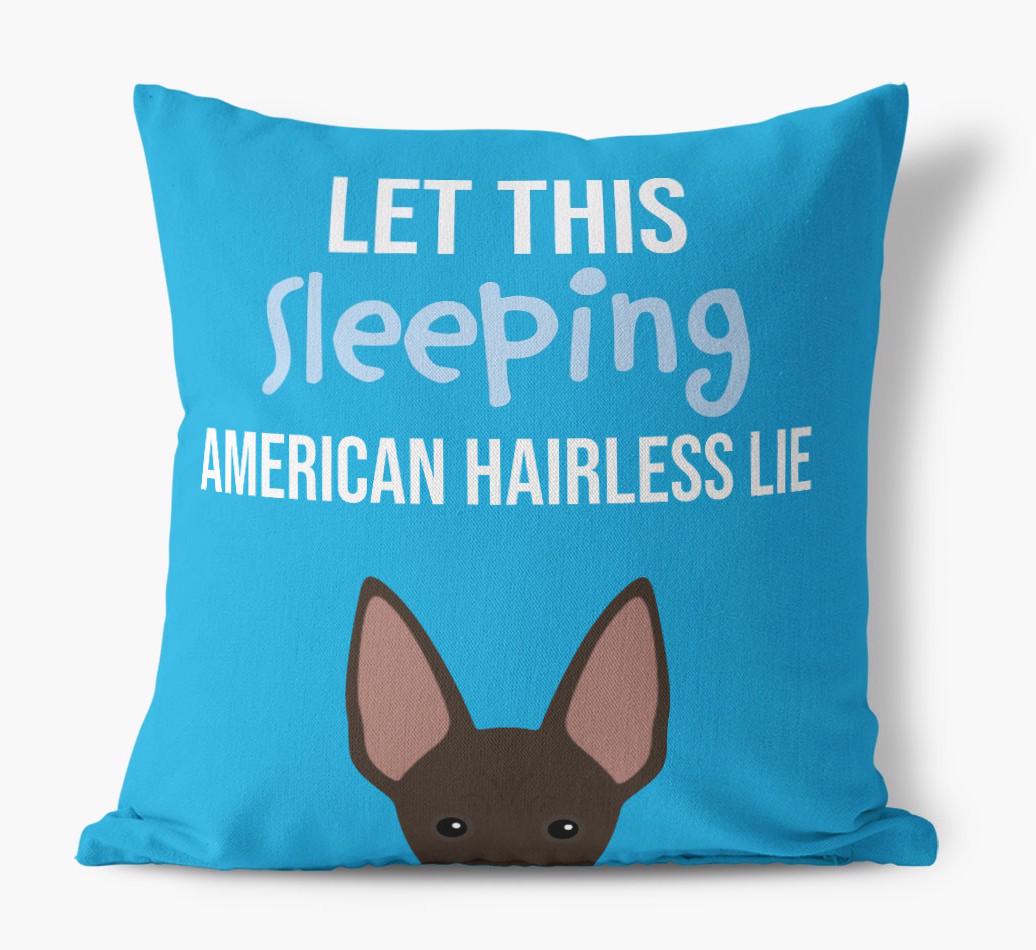 Let This Sleeping {breedShortName} Lie: Personalized Canvas Pillow