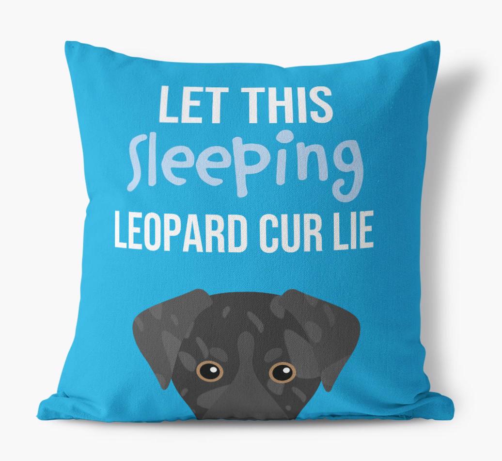 Let This Sleeping {breedShortName} Lie: Personalized Canvas Pillow