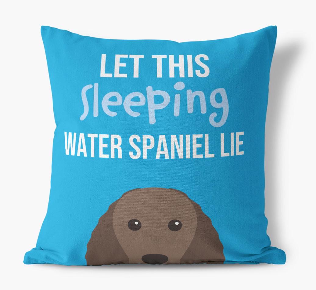 Let This Sleeping {breedShortName} Lie: Personalized Canvas Pillow