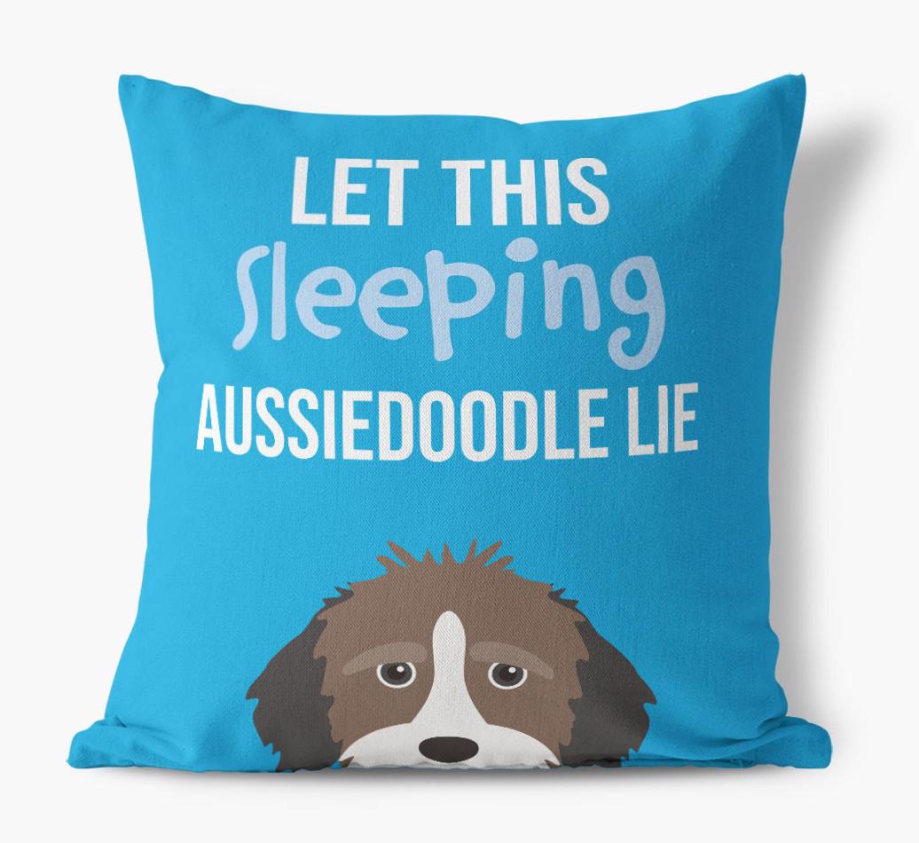 Let This Sleeping {breedShortName} Lie: Personalized Canvas Pillow