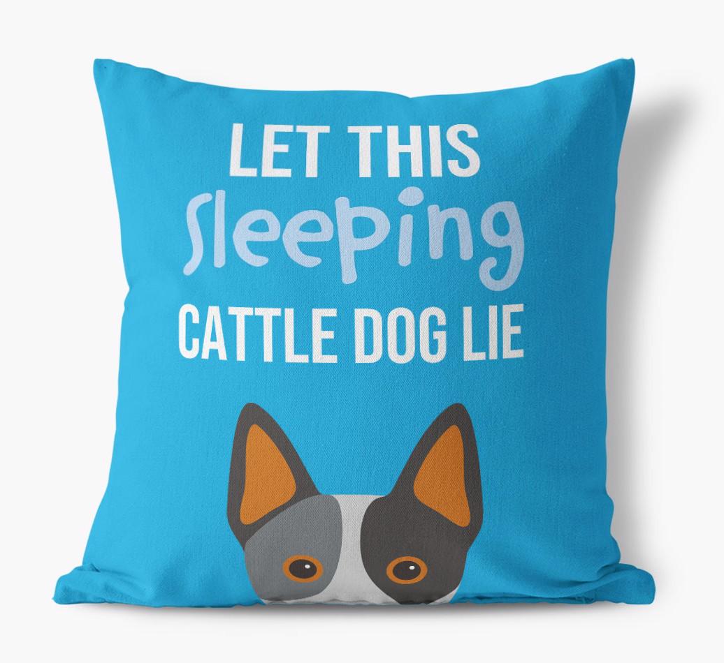 Let This Sleeping {breedShortName} Lie: Personalized Canvas Pillow