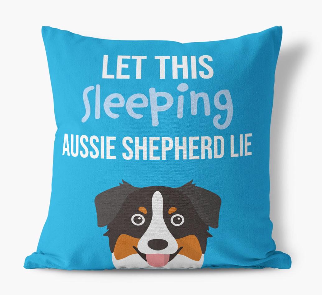 Let This Sleeping {breedShortName} Lie: Personalized Canvas Pillow