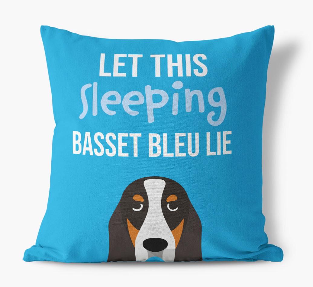 Let This Sleeping {breedShortName} Lie: Personalized Canvas Pillow