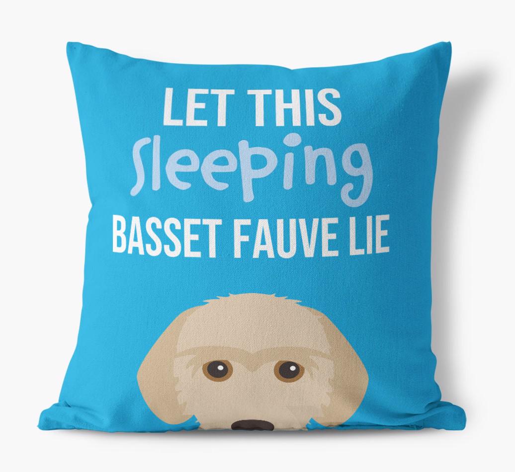 Let This Sleeping {breedShortName} Lie: Personalized Canvas Pillow