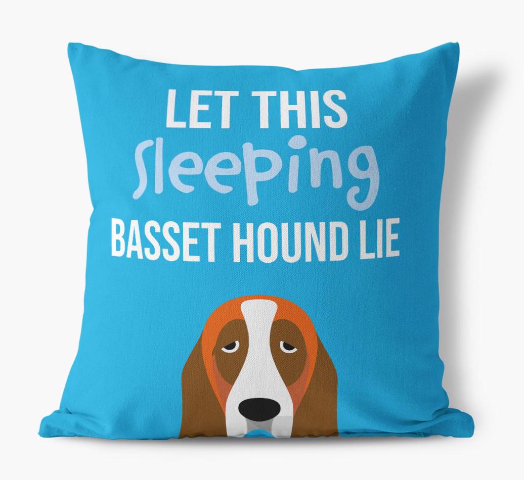 Let This Sleeping {breedShortName} Lie: Personalized Canvas Pillow