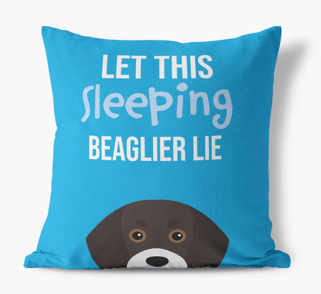 Let This Sleeping {breedShortName} Lie: Personalized Canvas Pillow