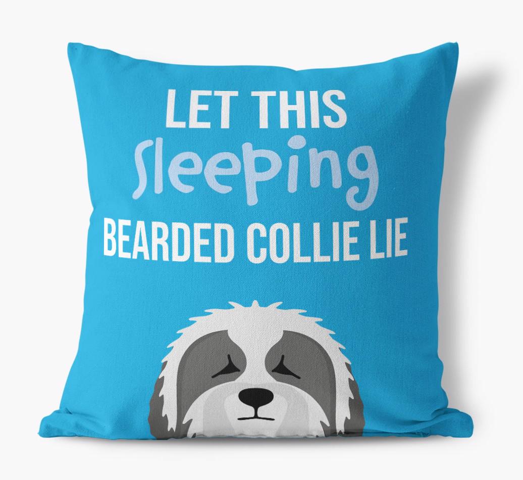 Let This Sleeping {breedShortName} Lie: Personalized Canvas Pillow
