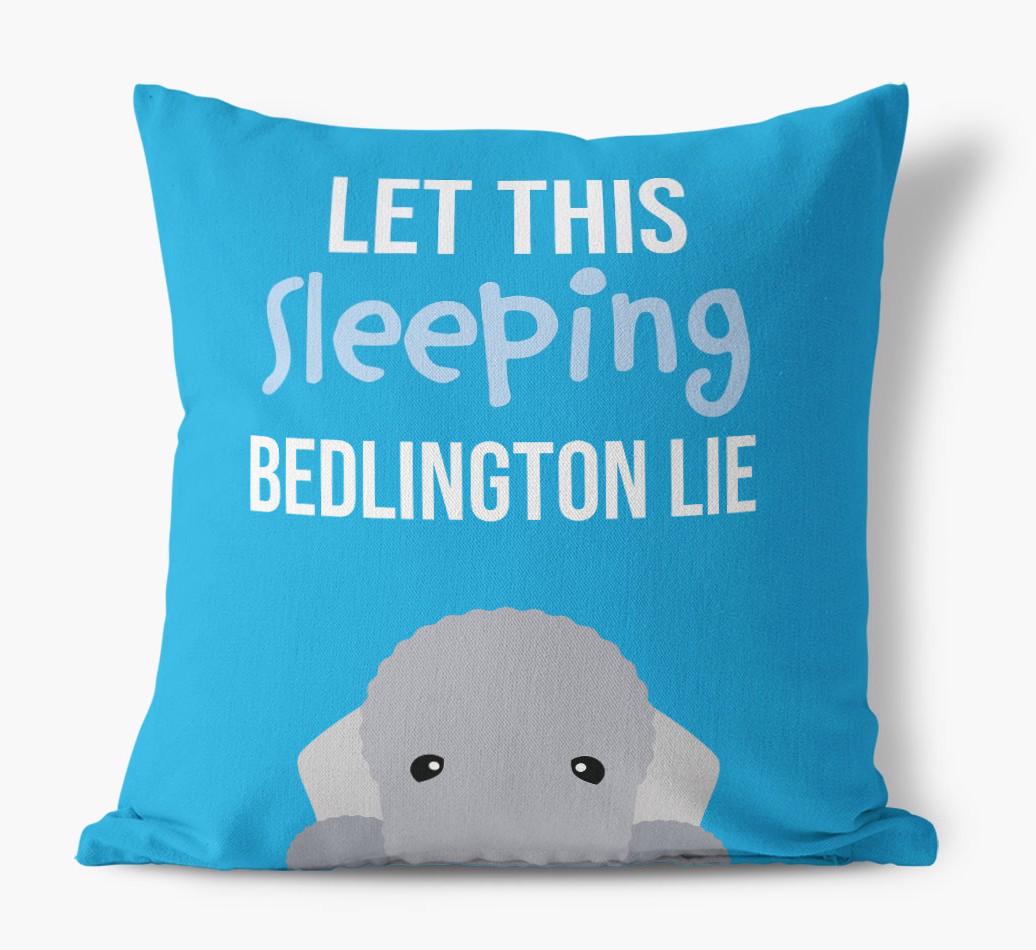 Let This Sleeping {breedShortName} Lie: Personalized Canvas Pillow