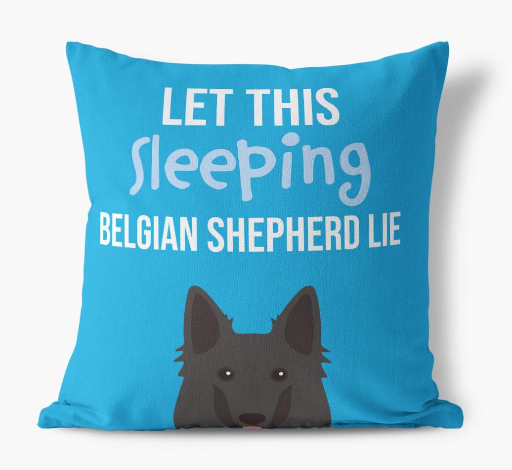 Let This Sleeping {breedShortName} Lie: Personalized Canvas Pillow