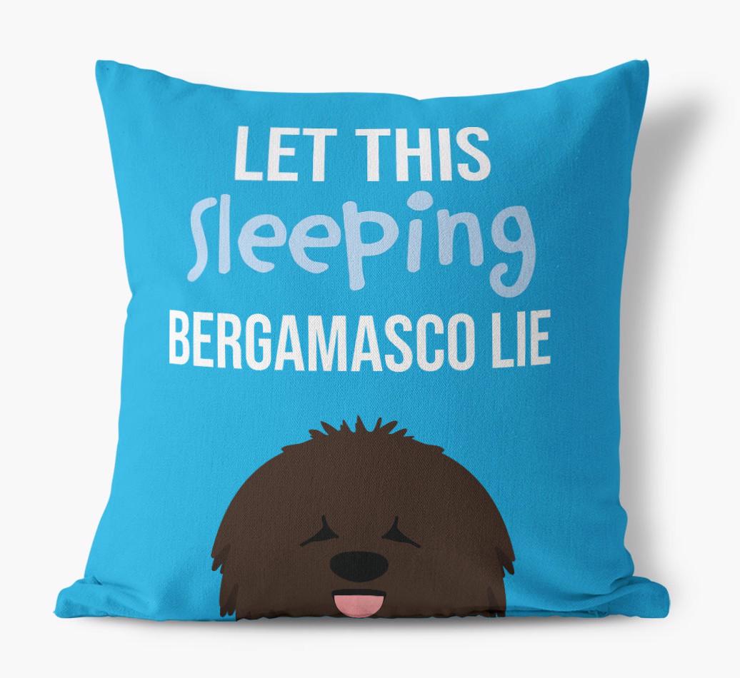 Let This Sleeping {breedShortName} Lie: Personalized Canvas Pillow