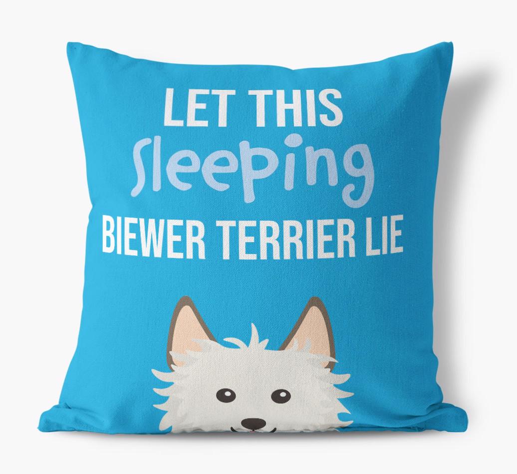 Let This Sleeping {breedShortName} Lie: Personalized Canvas Pillow