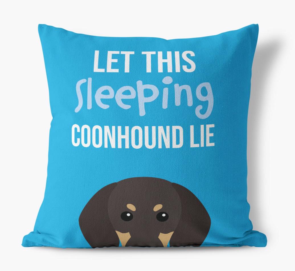 Let This Sleeping {breedShortName} Lie: Personalized Canvas Pillow