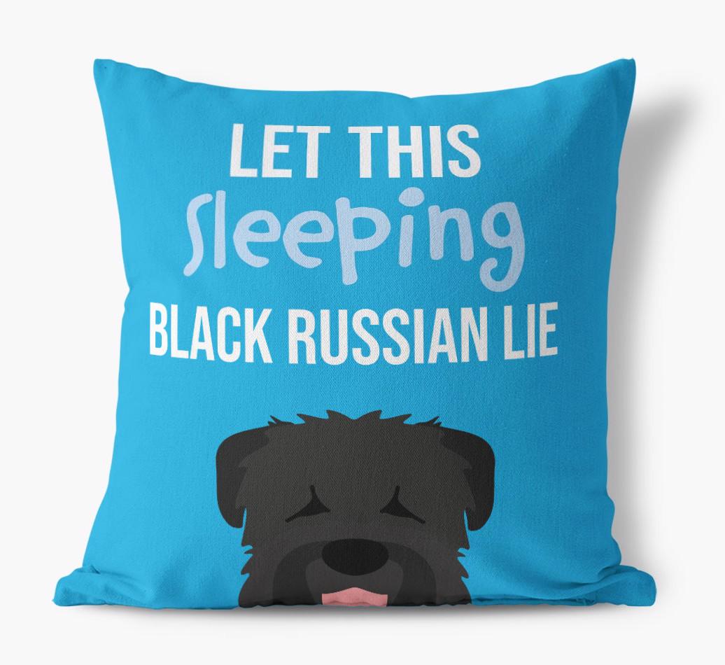 Let This Sleeping {breedShortName} Lie: Personalized Canvas Pillow