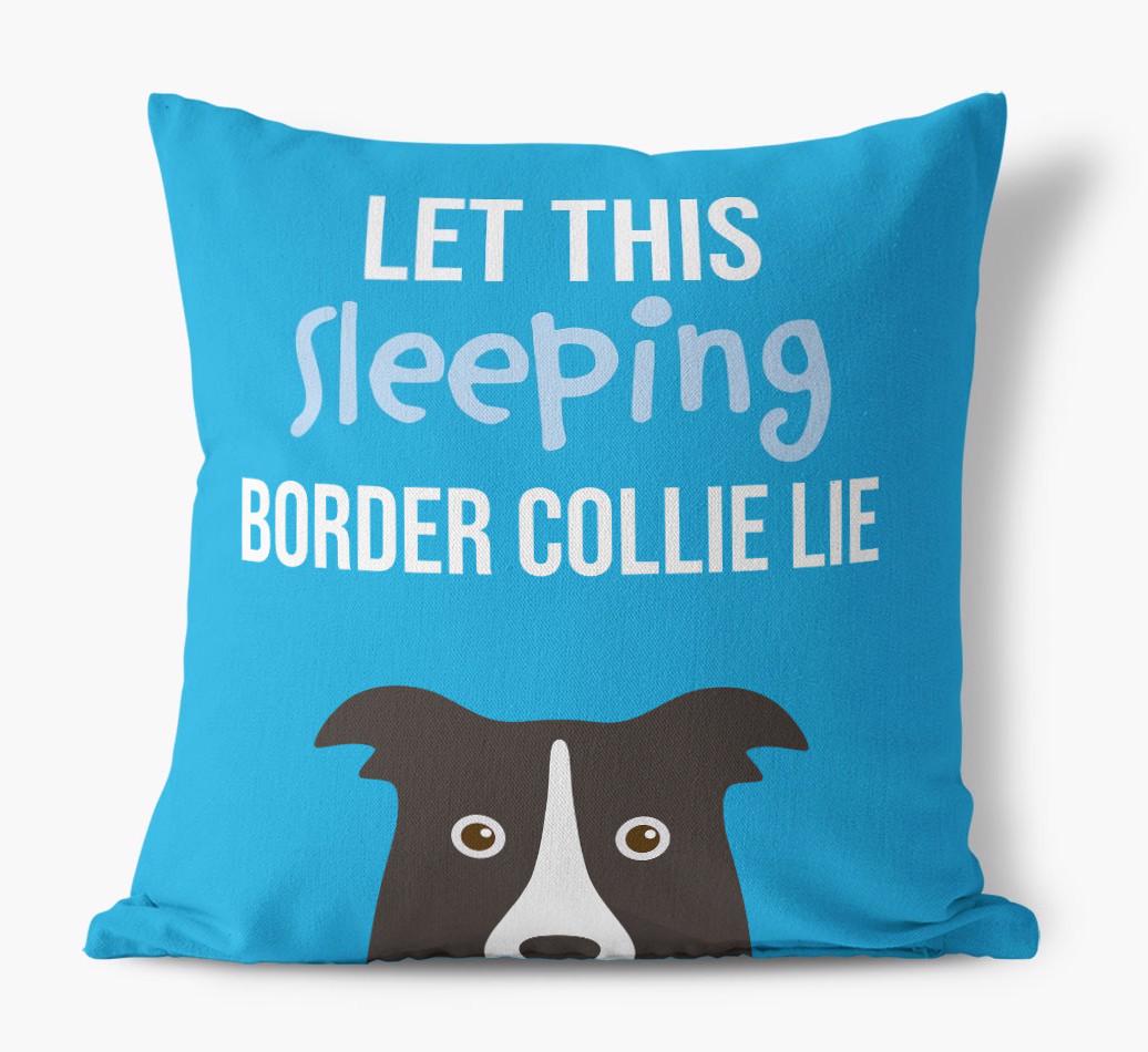 Let This Sleeping {breedShortName} Lie: Personalized Canvas Pillow